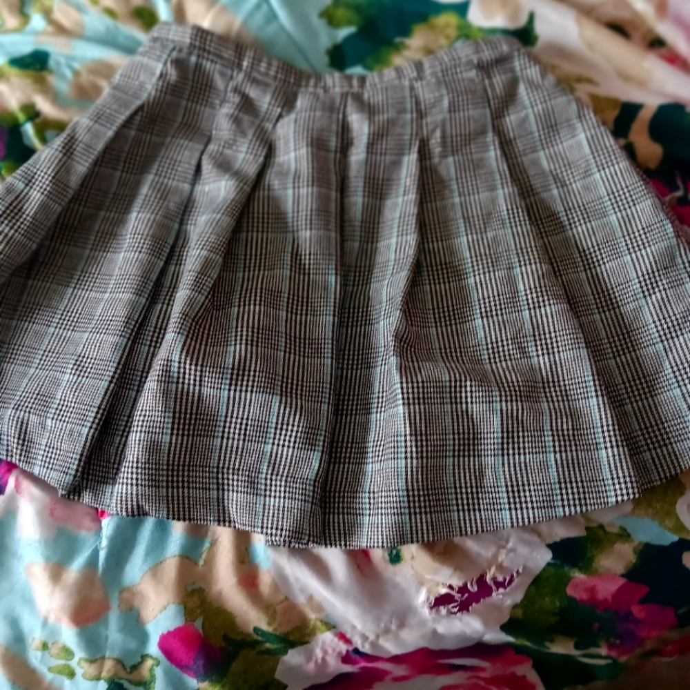 Plaid Pleated Skirt